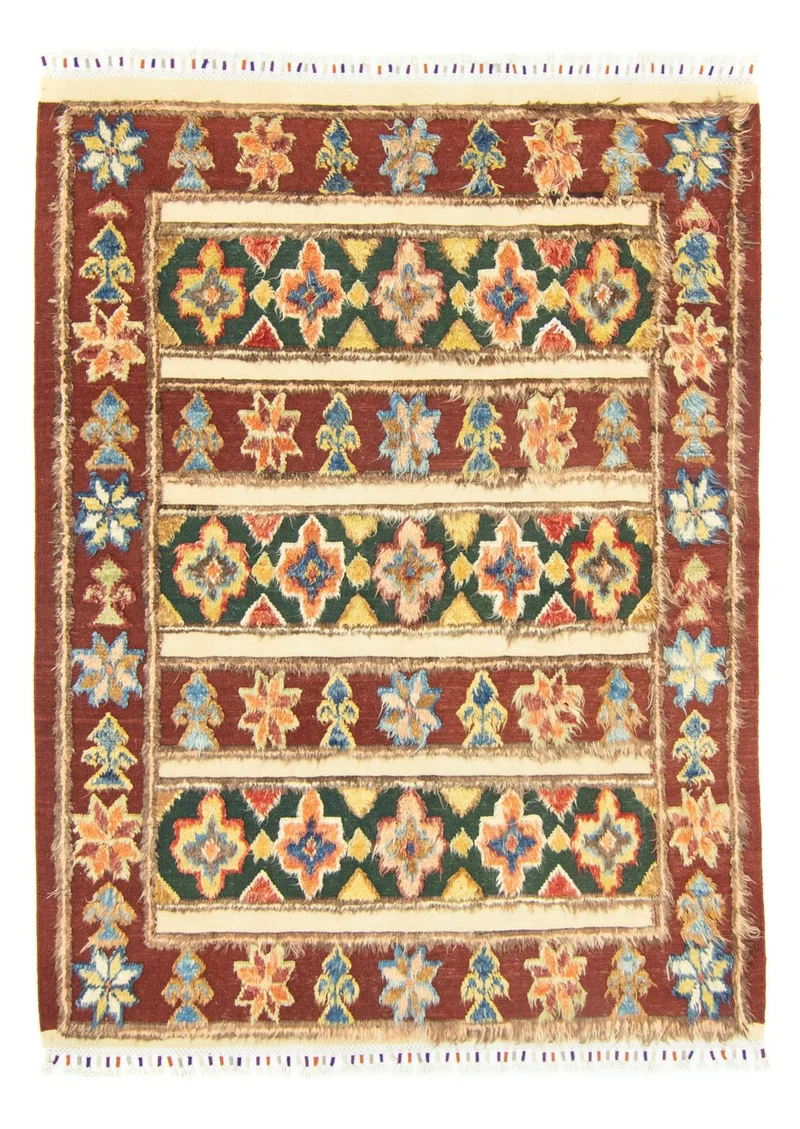 Berber Teppich 158 x 211 cm - rot