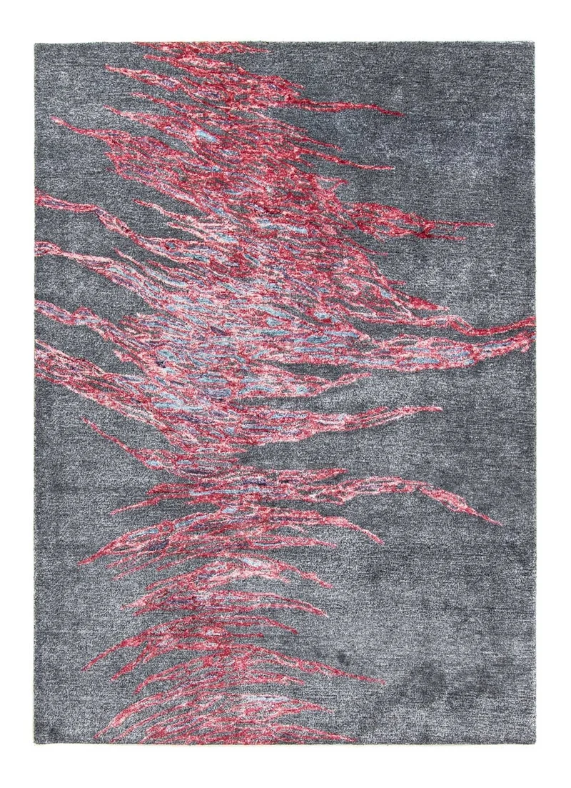 Designer Teppich 140 x 200 cm - grau