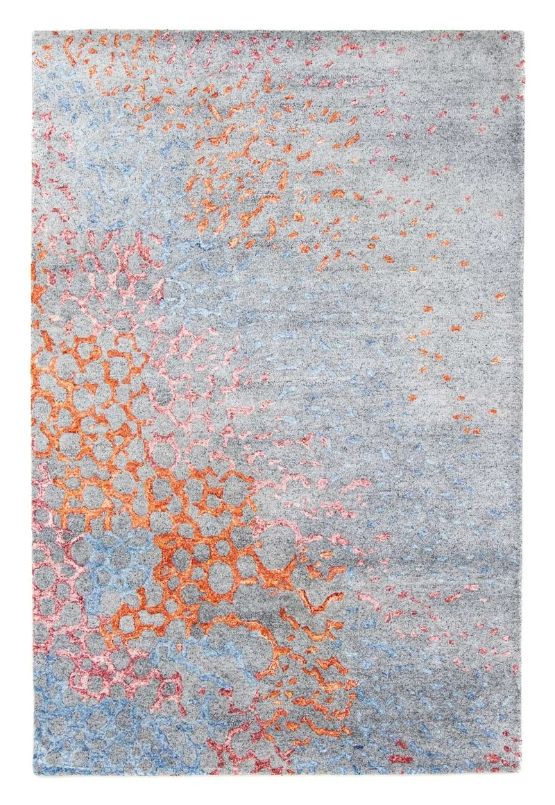 Designer Teppich 140 x 200 cm - hellblau