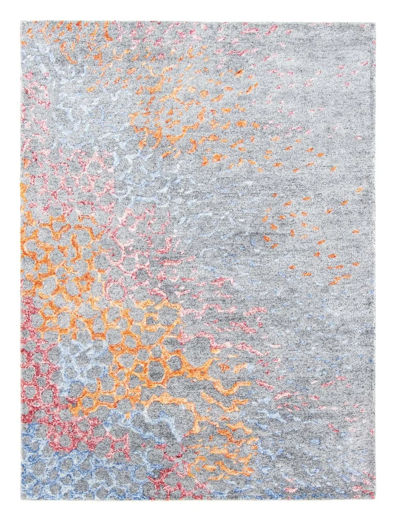 Designer Teppich 140 x 200 cm - hellblau