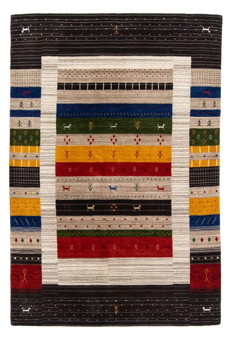 Gabbeh Teppich - Loribaft Indus 140 x 200 cm - mehrfarbig