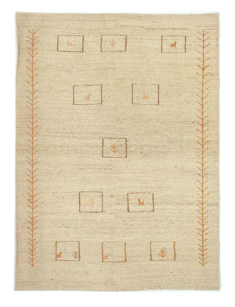 Gabbeh Teppich - Perser 139 x 188 cm - beige