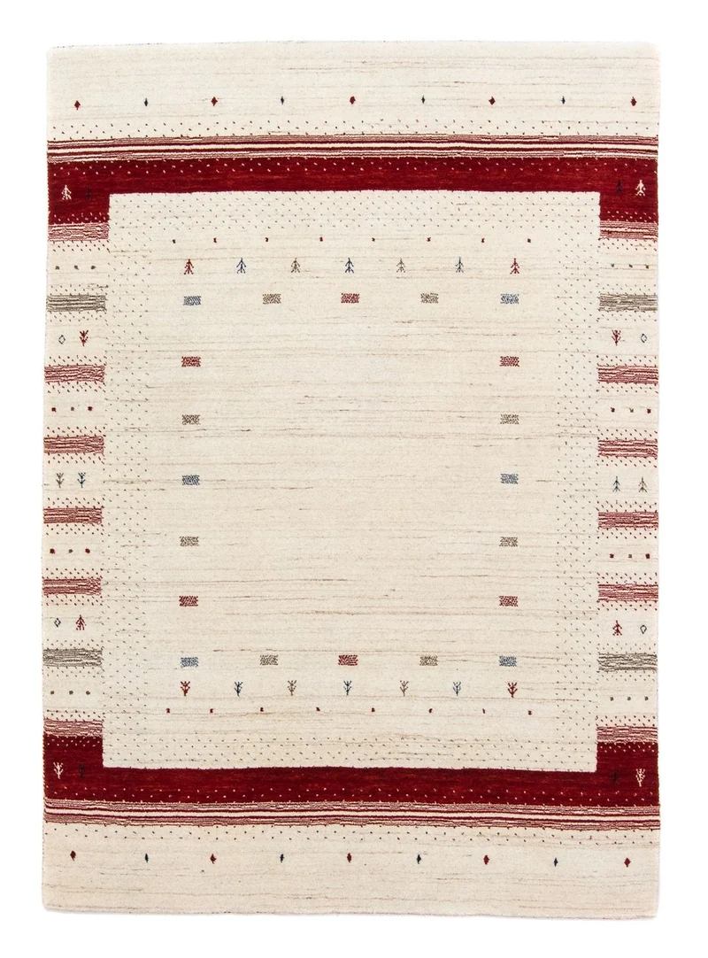 Gabbeh Teppich - Loribaft Indus 140 x 198 cm - beige