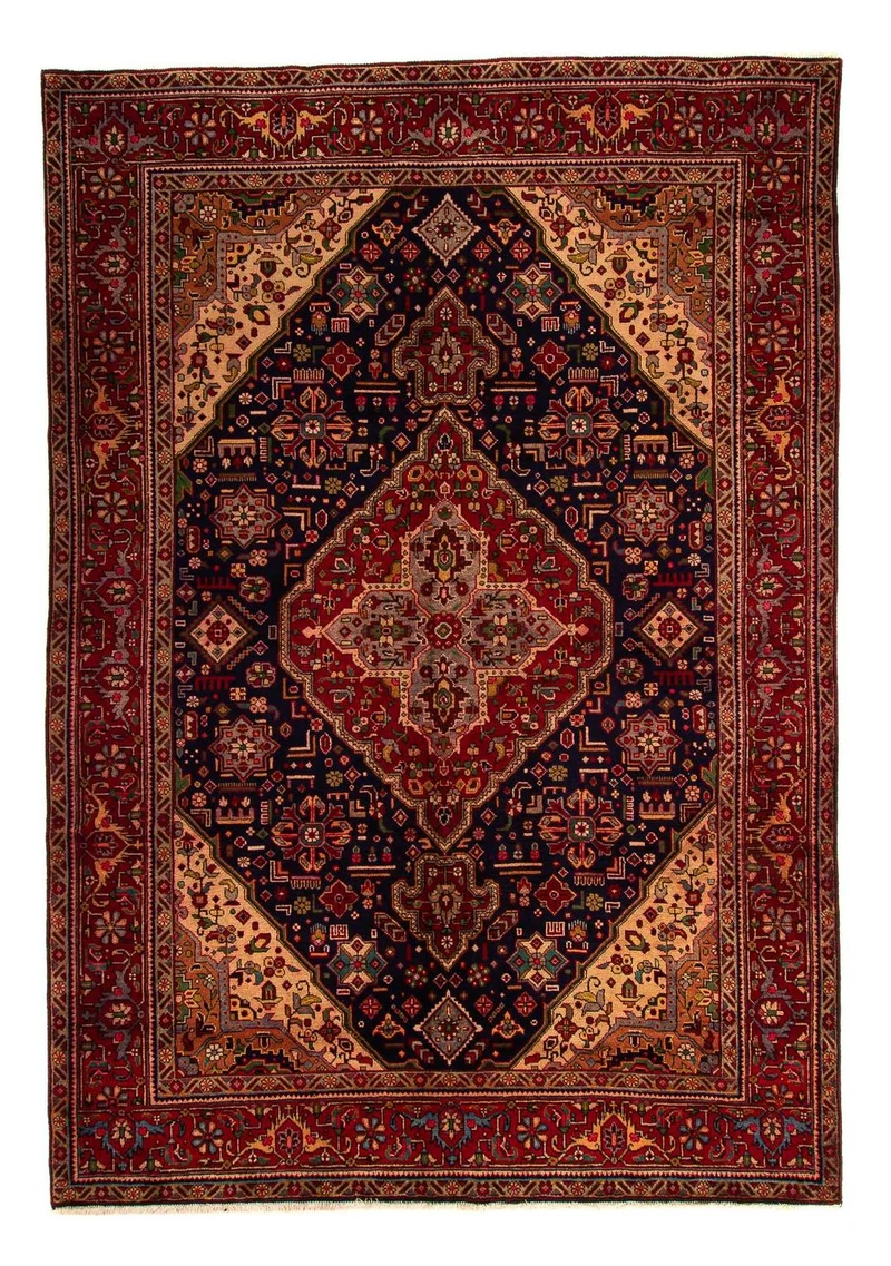 Perserteppich - Täbriz 197 x 297 cm - dunkelblau
