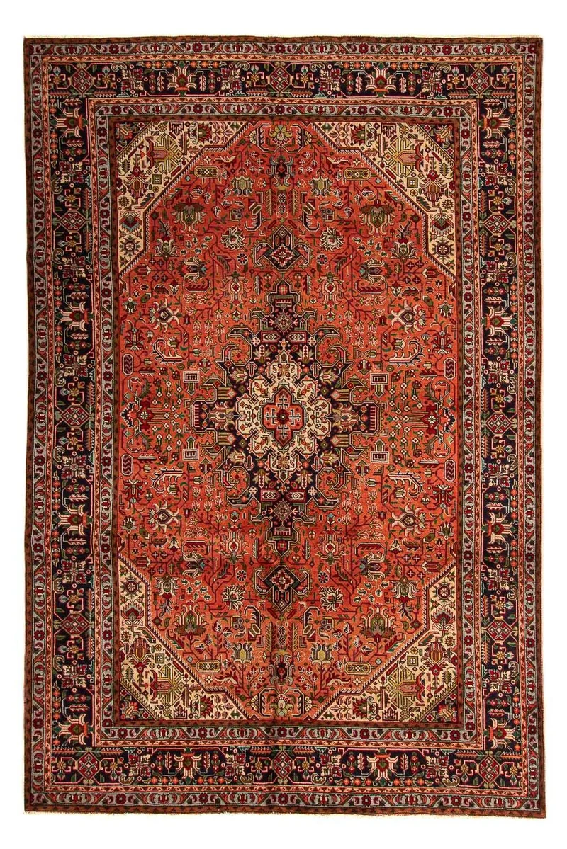 Perserteppich - Täbriz 195 x 295 cm - hellrot