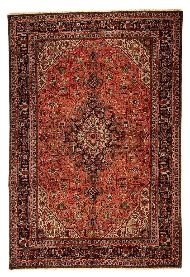 Perserteppich - Täbriz 195 x 295 cm - hellrot