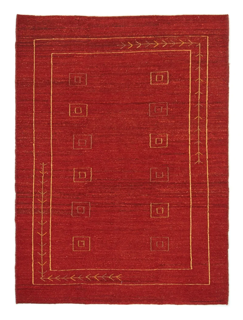 Gabbeh Teppich - Perser 143 x 196 cm - rot