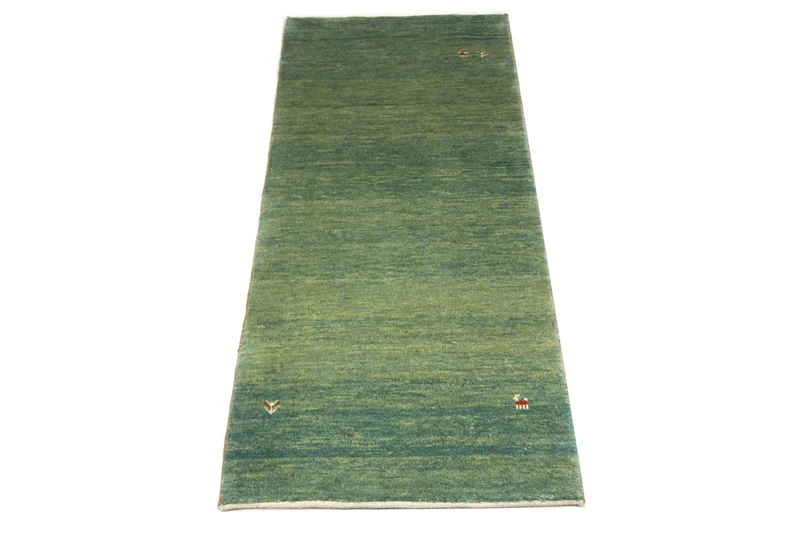 Gabbeh Teppich - Perser 90 x 247 cm - grün