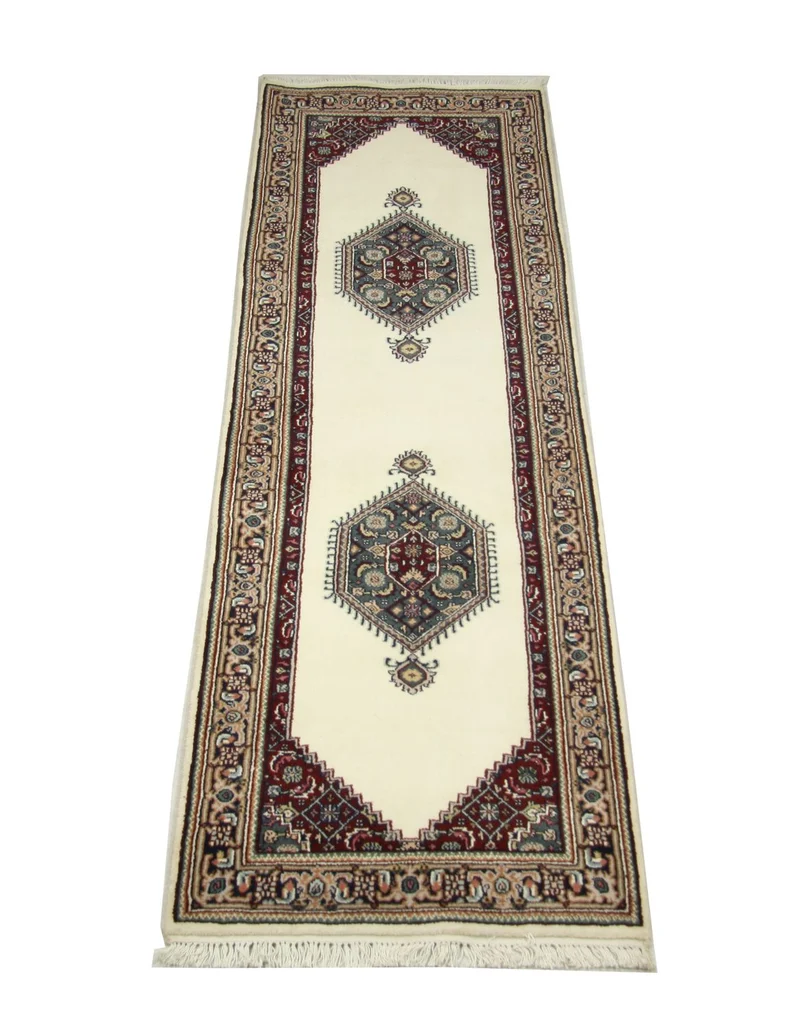 Orientteppich - Bidjar - Indus 77 x 263 cm - beige