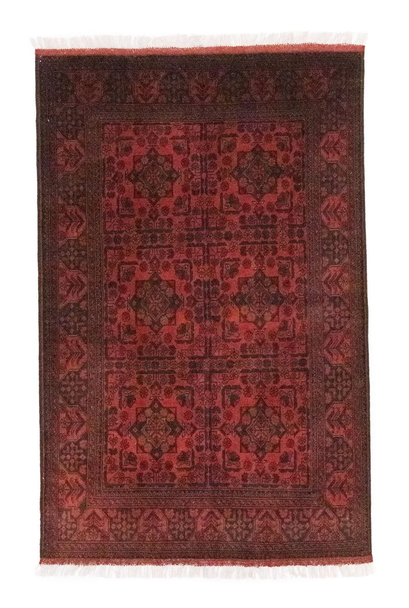 Afghan Teppich - Kunduz 126 x 197 cm - rot