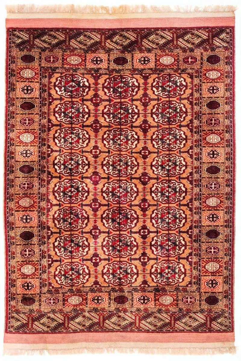 Afghan Teppich - Buchara 122 x 156 cm - lachs