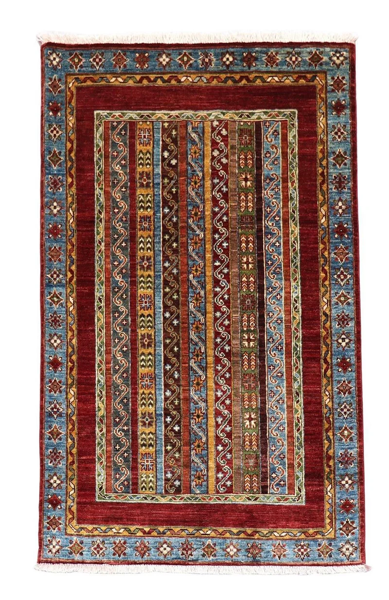 Ziegler Teppich 102 x 156 cm - dunkelrot