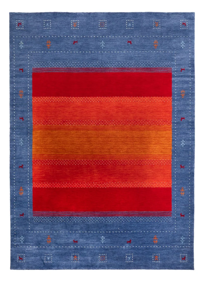 Gabbeh Teppich - Loribaft Softy - 170 x 240 cm - blau