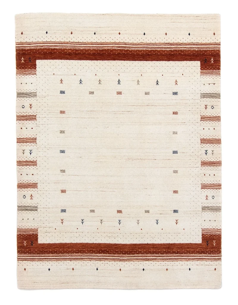 Gabbeh Teppich - Loribaft Indus 146 x 201 cm - beige
