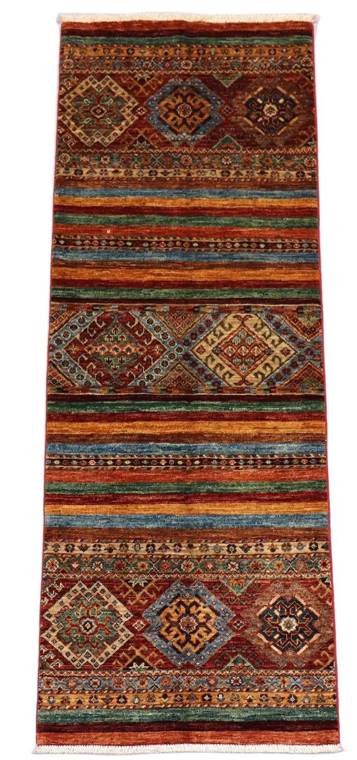 Ziegler Teppich 77 x 204 cm - mehrfarbig