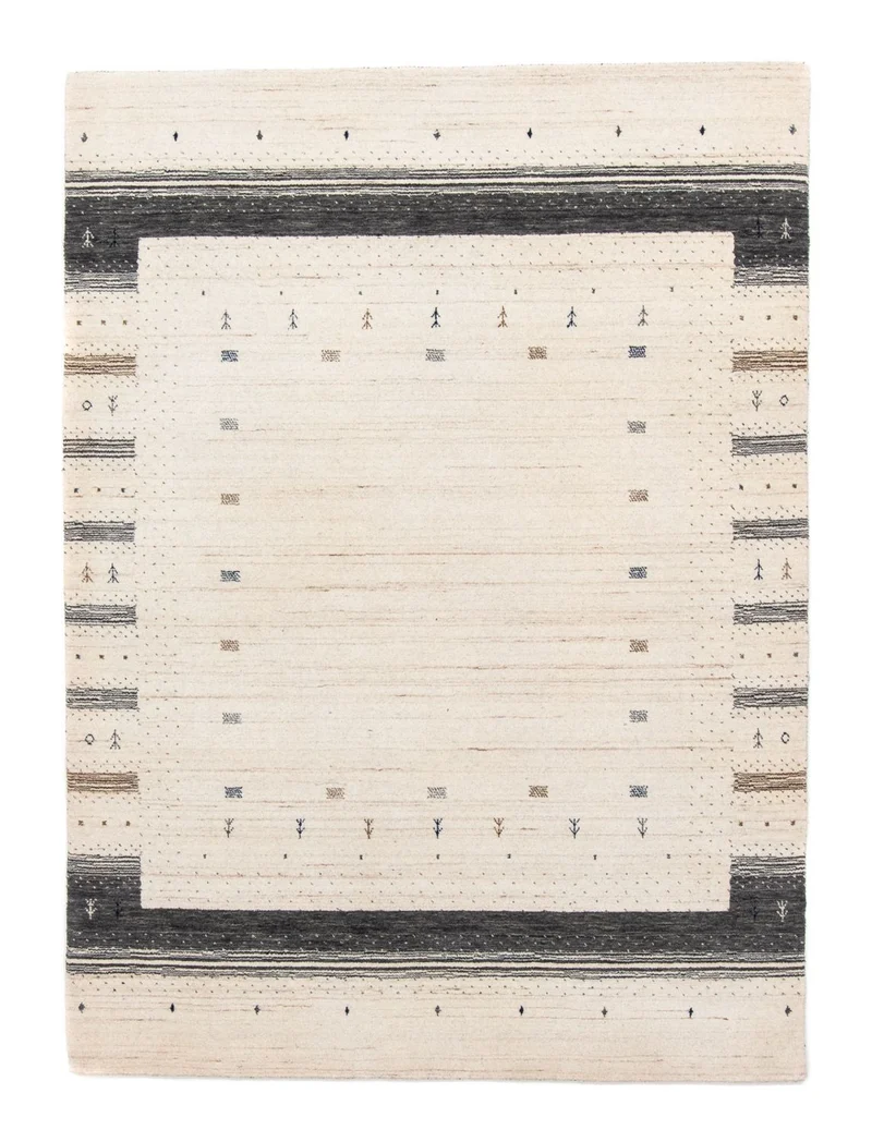 Gabbeh Teppich - Loribaft Indus 145 x 200 cm - beige