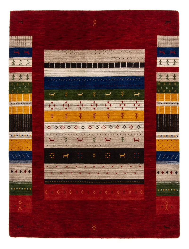 Gabbeh Teppich - Loribaft Indus 144 x 200 cm - mehrfarbig