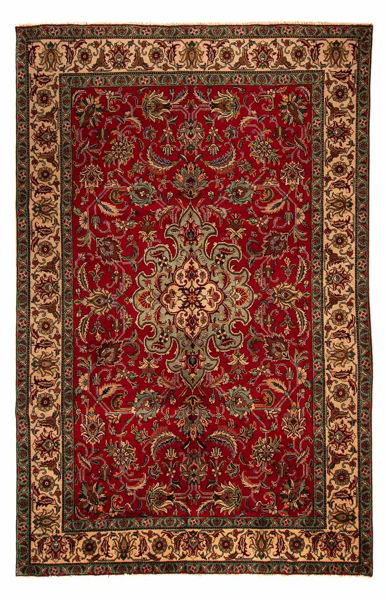 Perserteppich - Täbriz 200 x 305 cm - dunkelrot