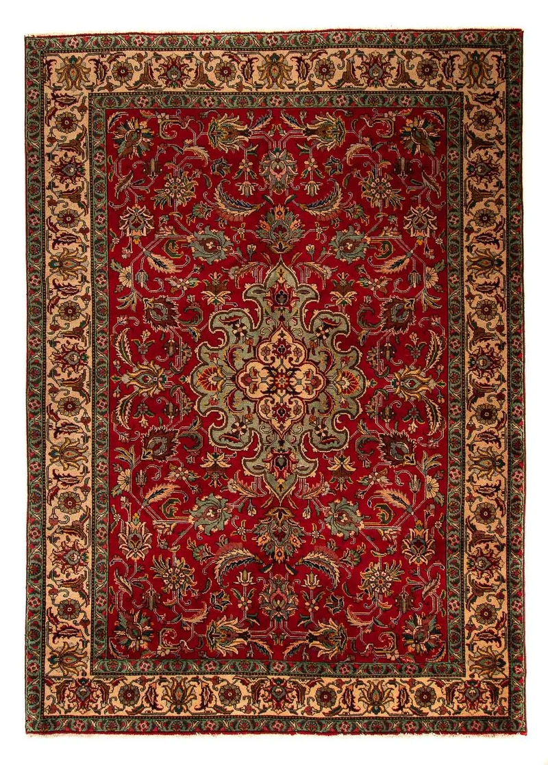 Perserteppich - Täbriz 203 x 300 cm - dunkelrot