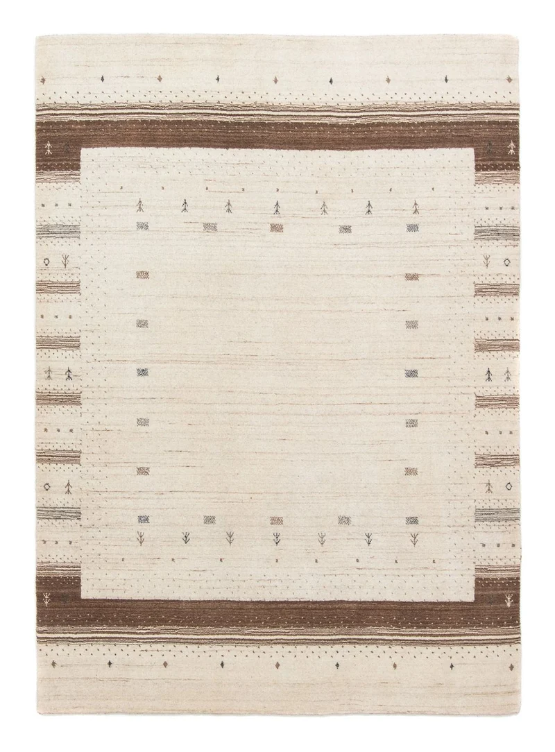 Gabbeh Teppich - Loribaft Indus 143 x 200 cm - beige