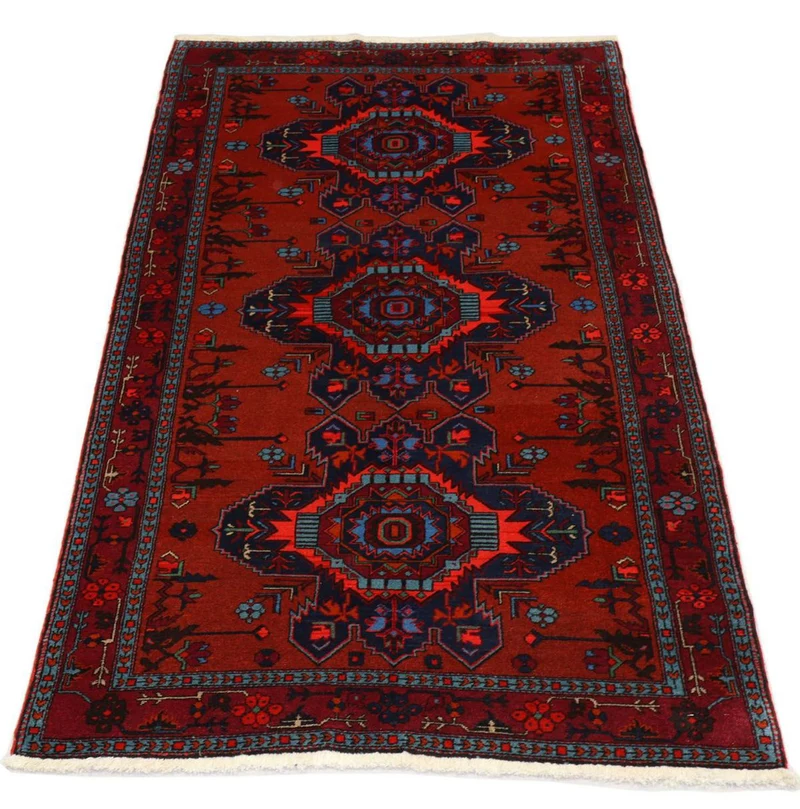 Orientteppich 121 x 207 cm - dunkelrot
