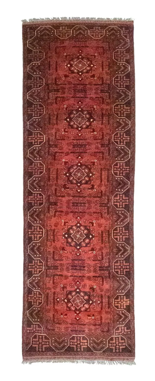 Afghan Teppich - Kunduz 78 x 288 cm - rot