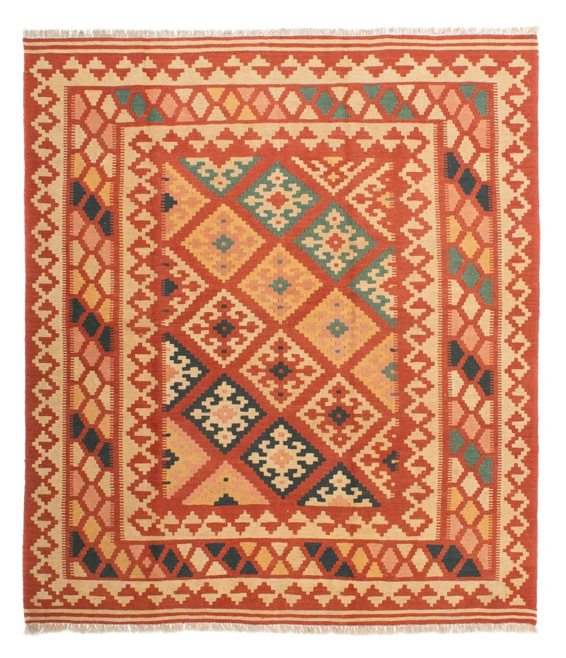 Kelim Teppich - Oriental 193 x 213 cm - mehrfarbig