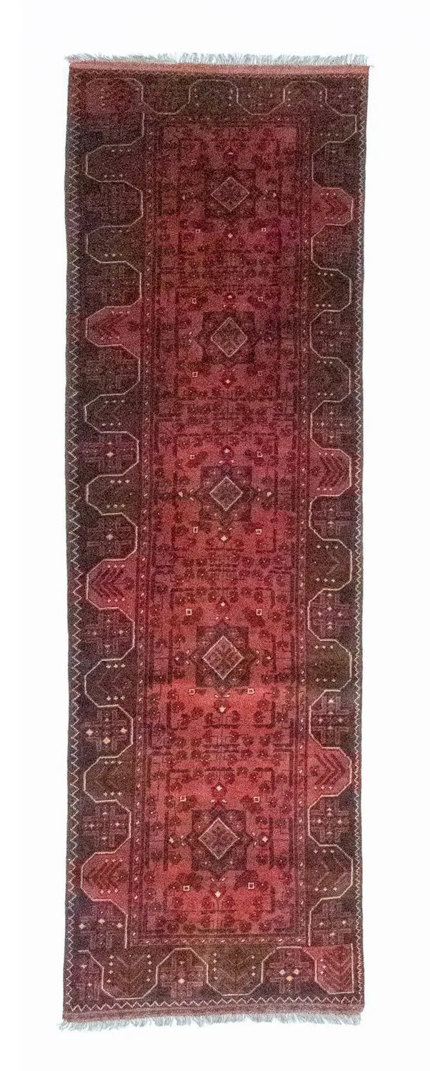 Afghan Teppich - Kunduz 75 x 295 cm - rot