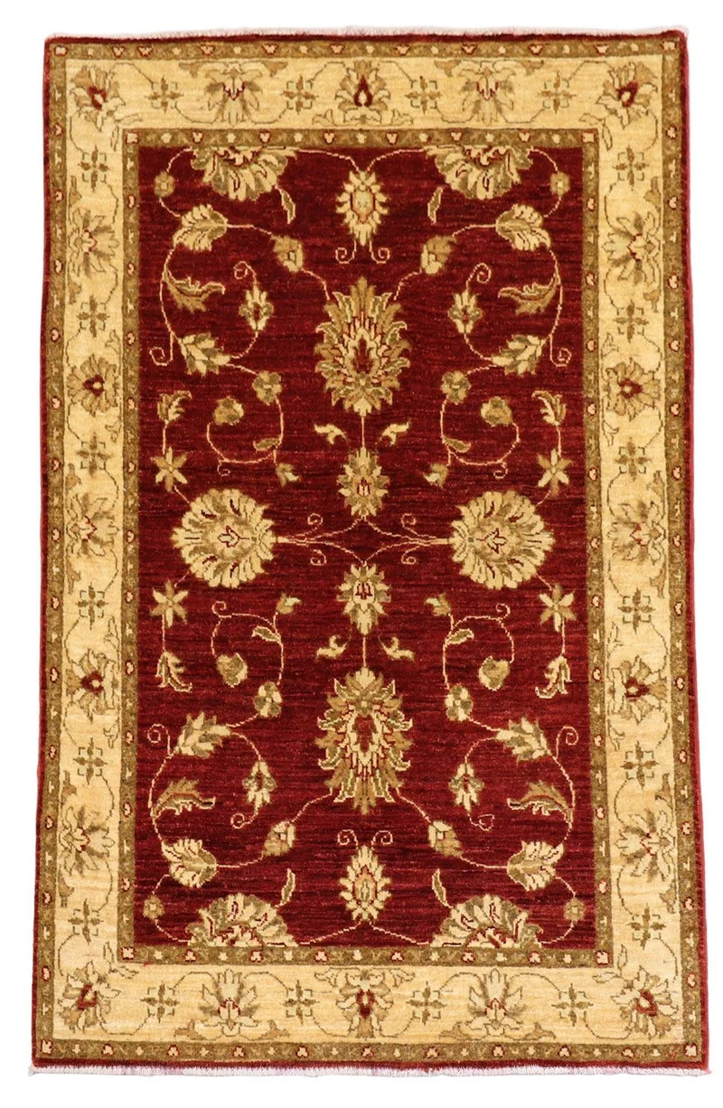 Ziegler Teppich 100 x 153 cm - dunkelrot