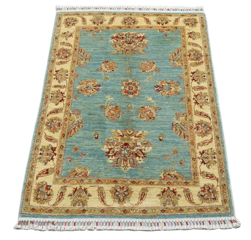 Ziegler Teppich 100 x 151 cm - türkis
