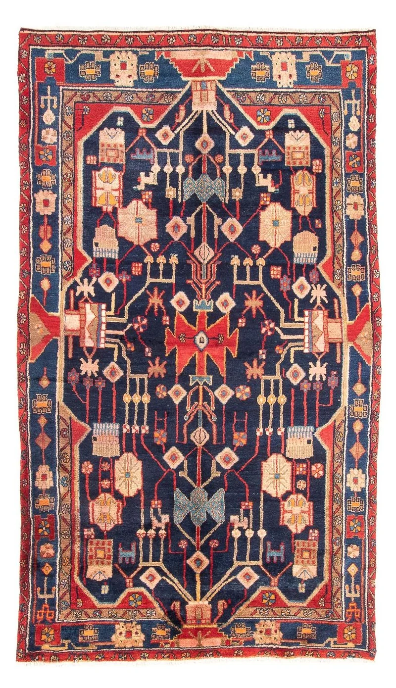 Perserteppich - Nomadic - 150 x 274 cm - dunkelblau