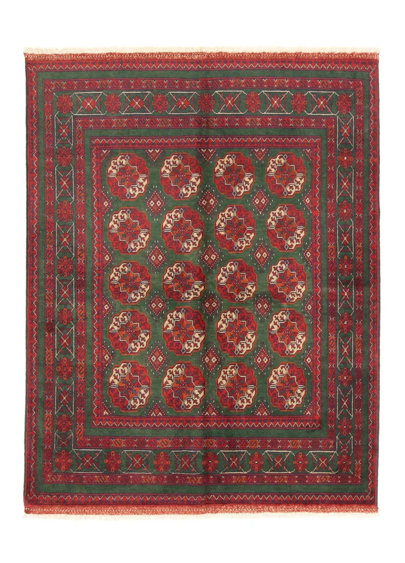 Afghan Teppich - Kunduz 150 x 190 cm - rot