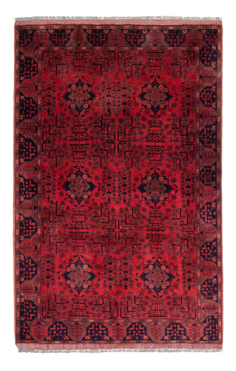 Afghan Teppich - Kunduz 130 x 200 cm - rot