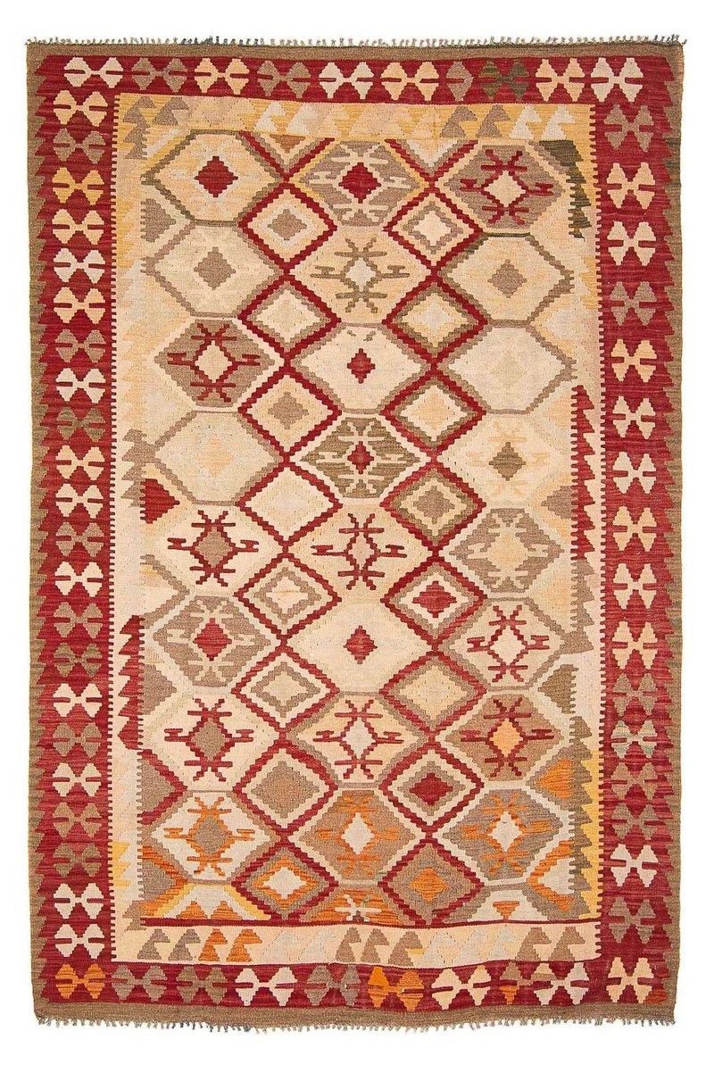 Kelim Teppich - Splash 193 x 290 cm - beige