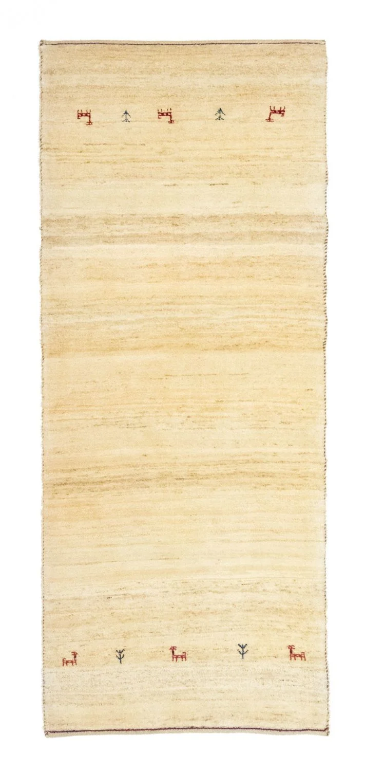 Gabbeh Teppich - Perser 75 x 215 cm - beige