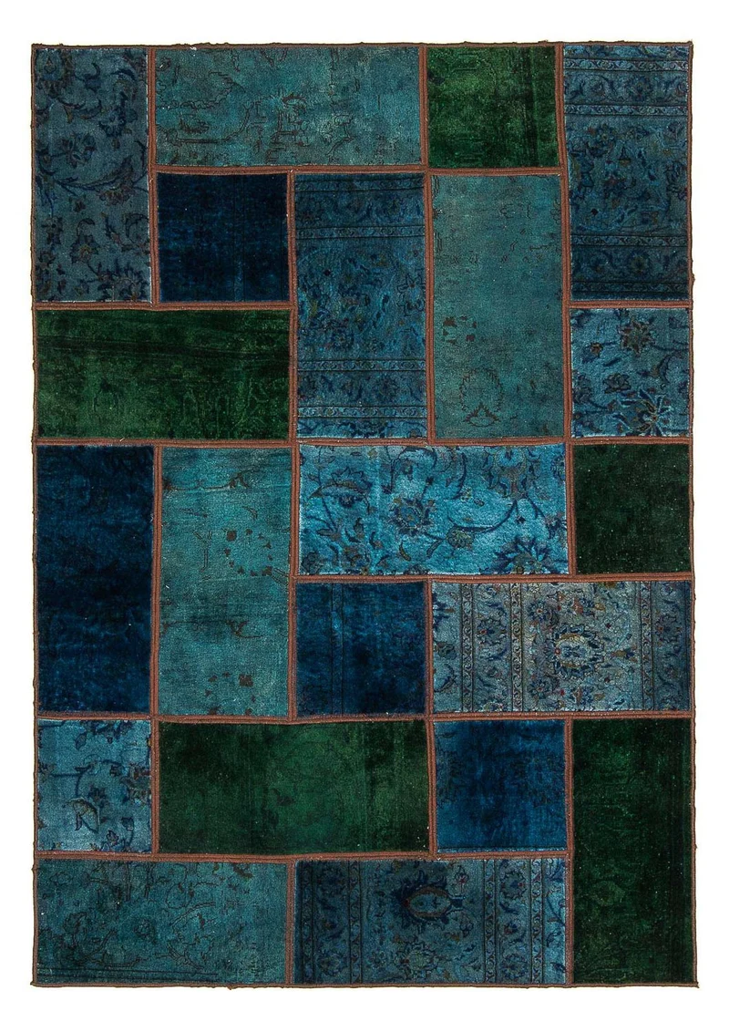 Patchwork Teppich 143 x 207 cm - mehrfarbig