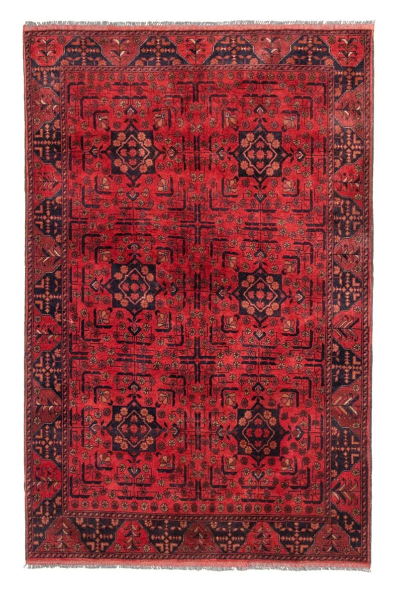 Afghan Teppich - Kunduz 129 x 193 cm - rot