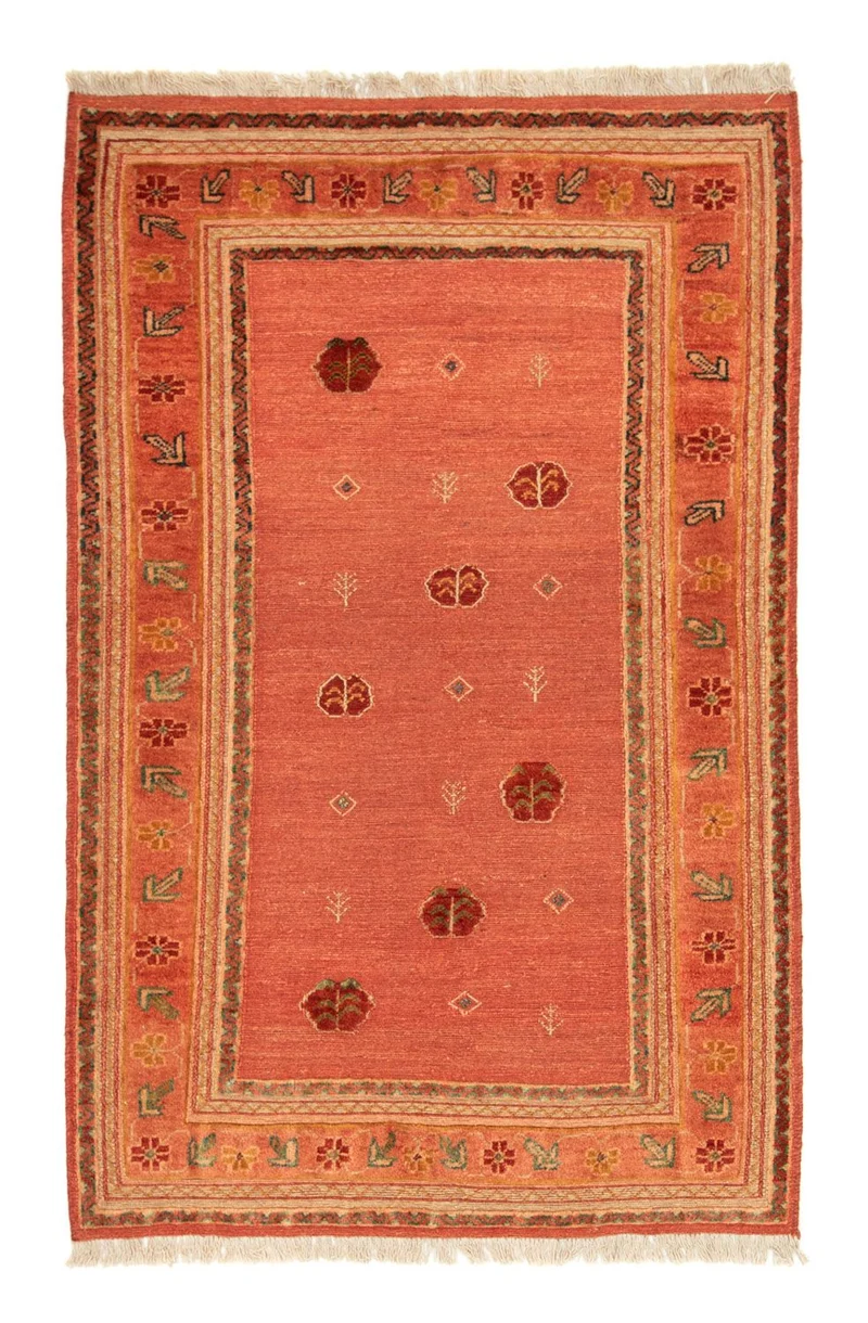 Gabbeh Teppich - Perser 115 x 176 cm - orange