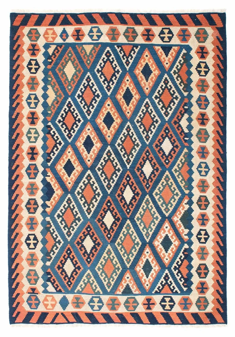 Kelim Teppich - Oriental 158 x 222 cm - blau
