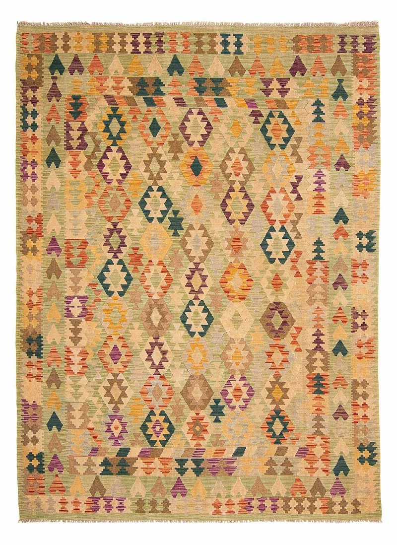 Kelim Teppich - Splash 199 x 287 cm - beige