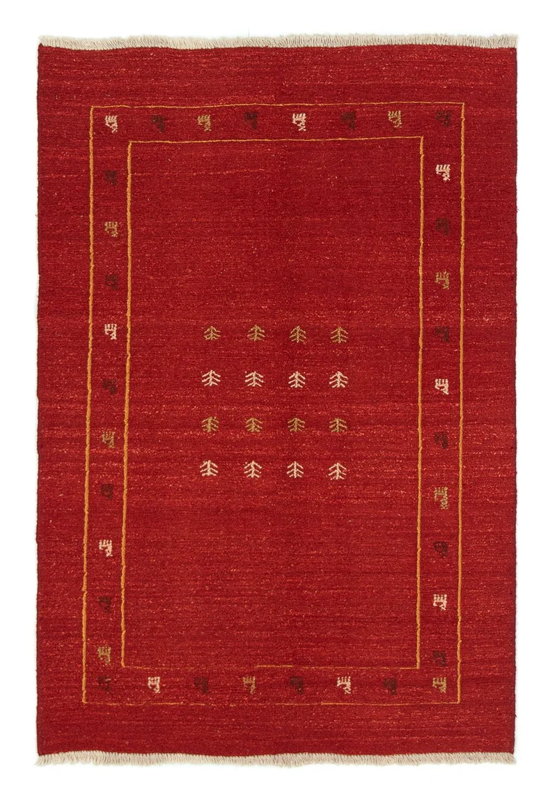 Gabbeh Teppich - Perser 120 x 178 cm - rot