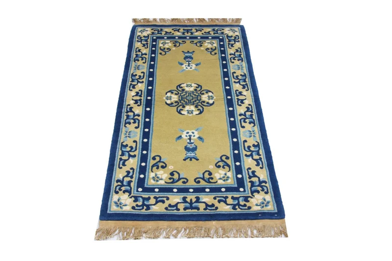 China Teppich 76 x 152 cm - blau