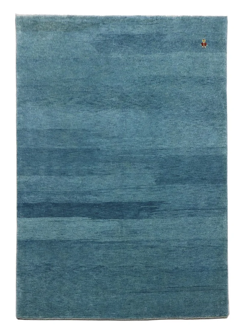 Gabbeh Teppich - Loribaft Perser 126 x 180 cm - seeblau