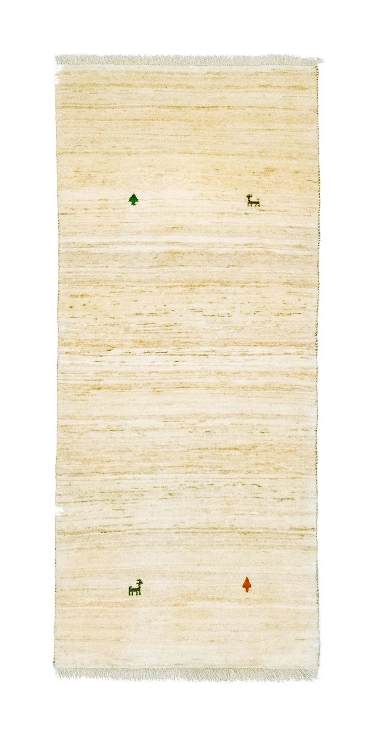 Gabbeh Teppich - Perser 75 x 202 cm - beige