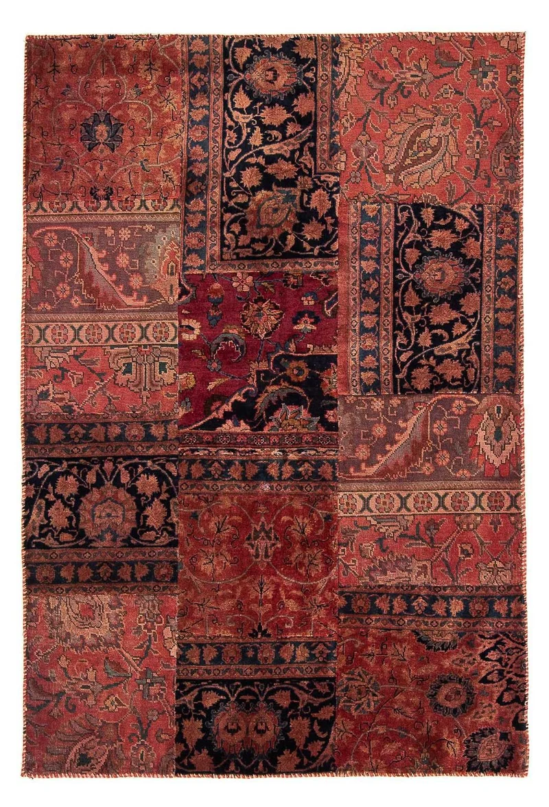 Patchwork Teppich 135 x 207 cm - mehrfarbig