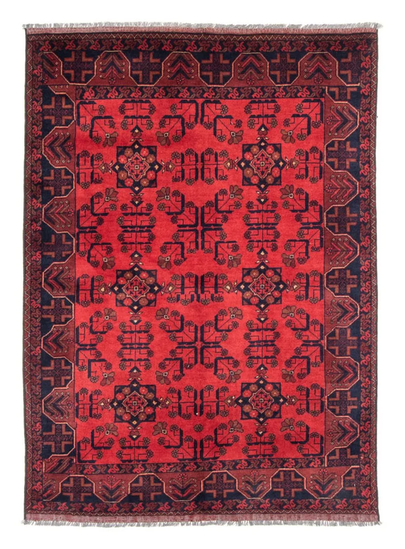 Afghan Teppich - Kunduz 127 x 184 cm - rot