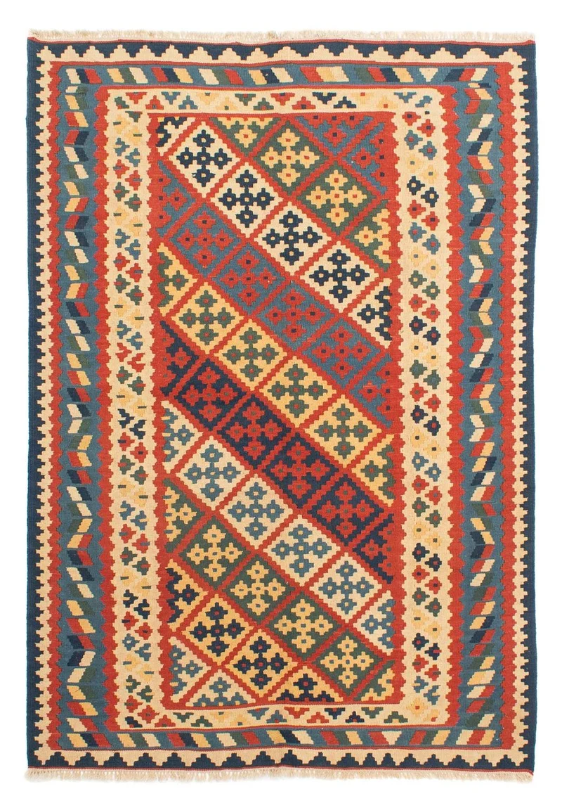 Kelim Teppich - Oriental 158 x 208 cm - mehrfarbig