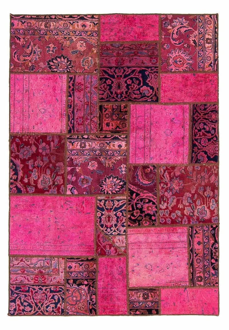 Patchwork Teppich 138 x 197 cm - mehrfarbig