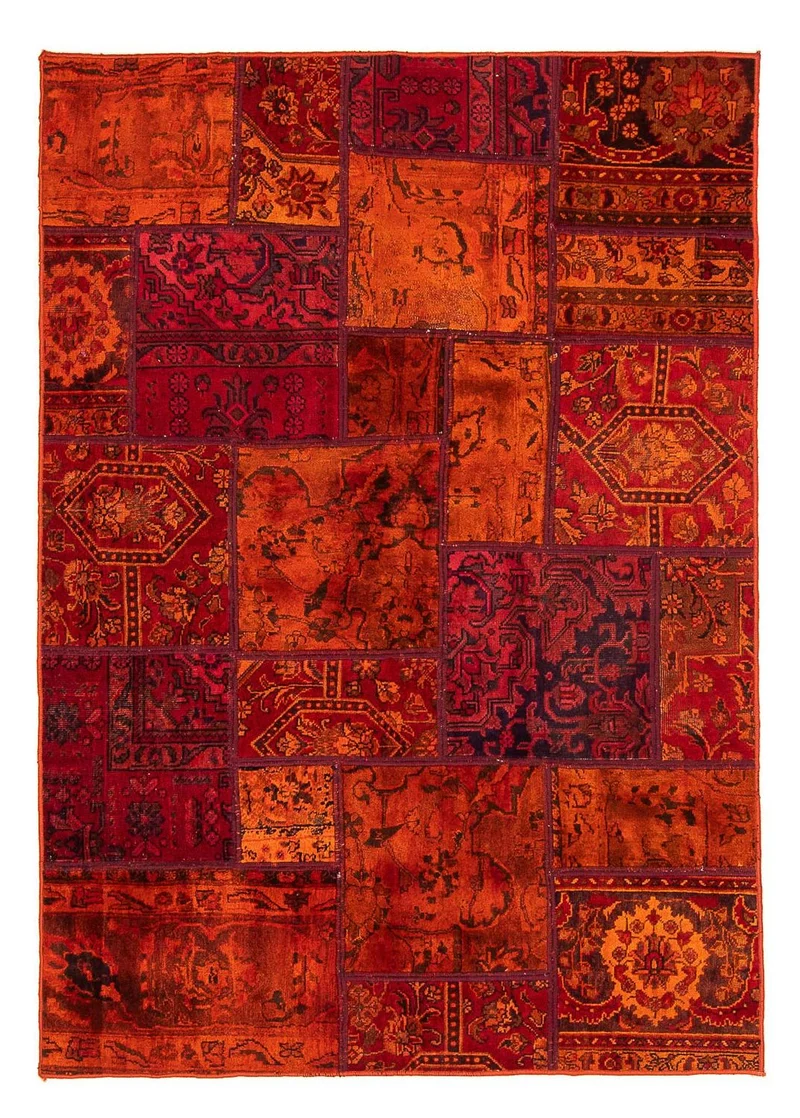 Patchwork Teppich 140 x 194 cm - mehrfarbig