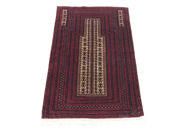 Afghan Teppich 90 x 142 cm - braun